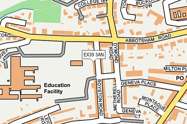 EX39 3AN map - OS OpenMap – Local (Ordnance Survey)