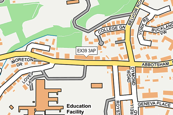 EX39 3AP map - OS OpenMap – Local (Ordnance Survey)