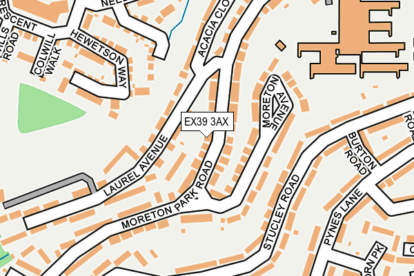 EX39 3AX map - OS OpenMap – Local (Ordnance Survey)