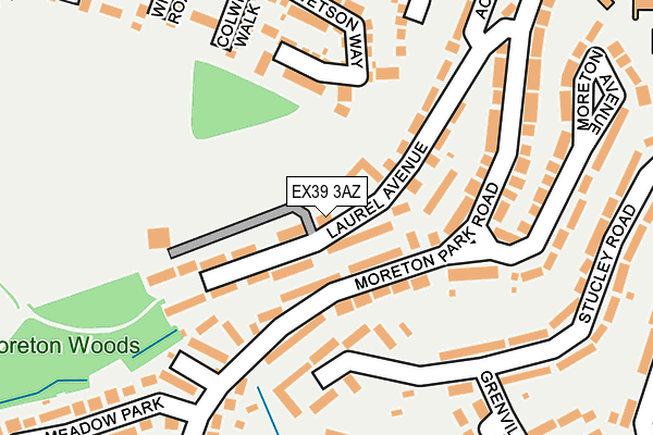 EX39 3AZ map - OS OpenMap – Local (Ordnance Survey)