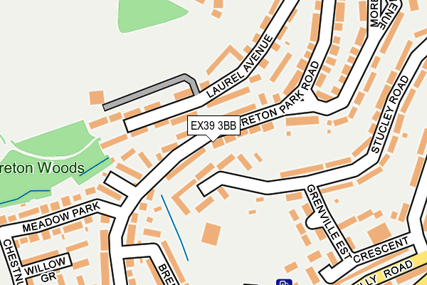 EX39 3BB map - OS OpenMap – Local (Ordnance Survey)