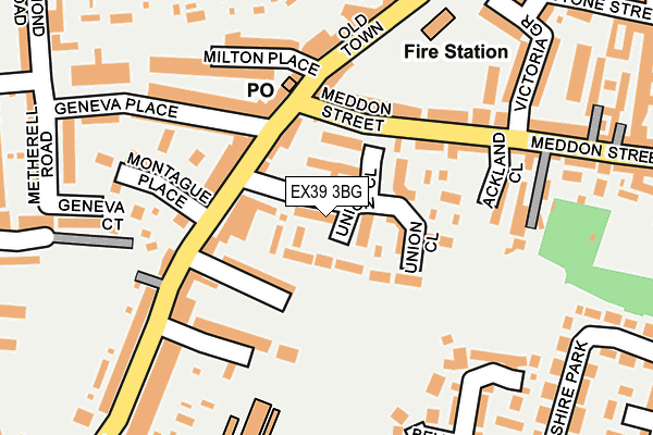 EX39 3BG map - OS OpenMap – Local (Ordnance Survey)