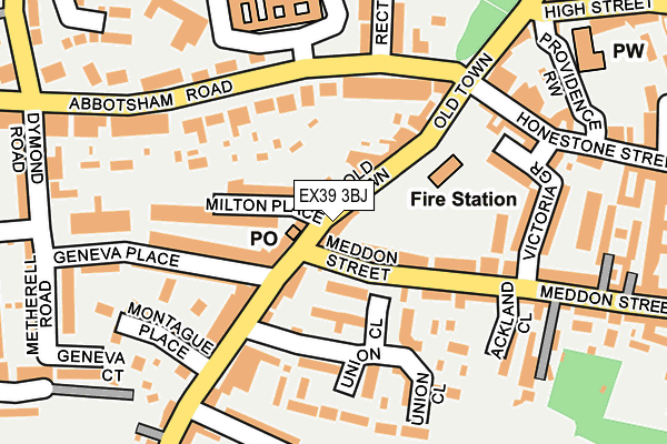 EX39 3BJ map - OS OpenMap – Local (Ordnance Survey)