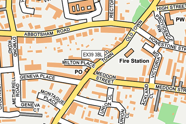 EX39 3BL map - OS OpenMap – Local (Ordnance Survey)