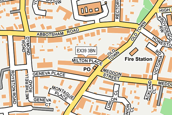 EX39 3BN map - OS OpenMap – Local (Ordnance Survey)