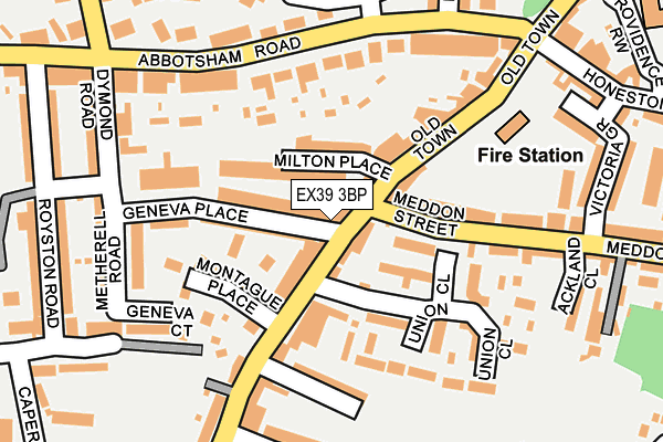 EX39 3BP map - OS OpenMap – Local (Ordnance Survey)