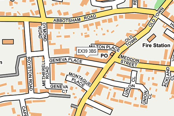 EX39 3BS map - OS OpenMap – Local (Ordnance Survey)