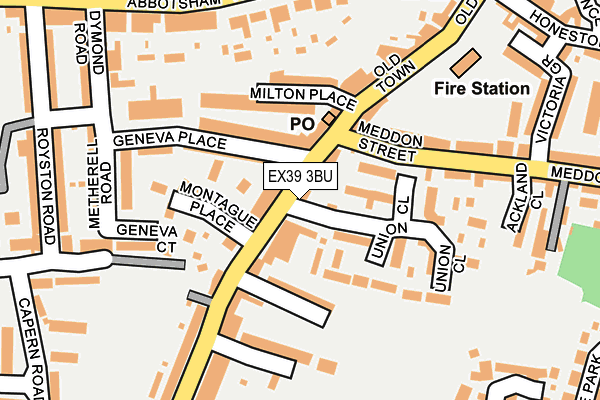 EX39 3BU map - OS OpenMap – Local (Ordnance Survey)