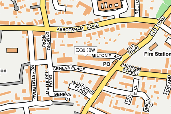 EX39 3BW map - OS OpenMap – Local (Ordnance Survey)