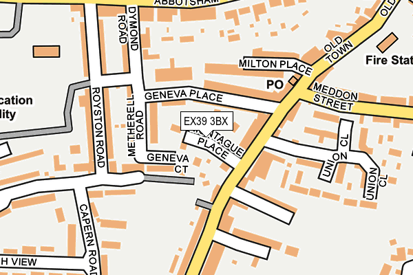 EX39 3BX map - OS OpenMap – Local (Ordnance Survey)