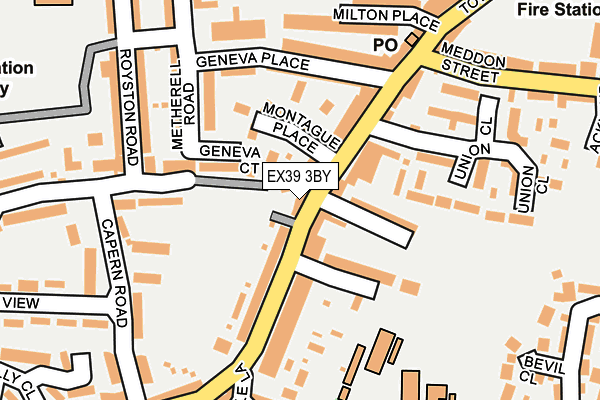 EX39 3BY map - OS OpenMap – Local (Ordnance Survey)