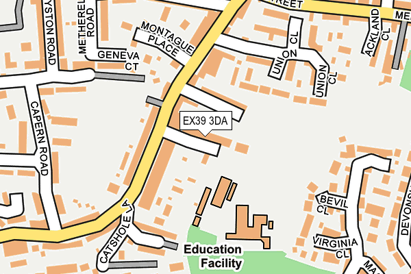 EX39 3DA map - OS OpenMap – Local (Ordnance Survey)
