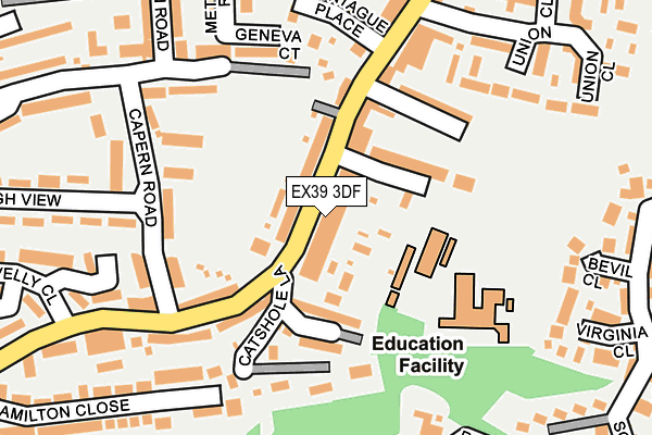 EX39 3DF map - OS OpenMap – Local (Ordnance Survey)