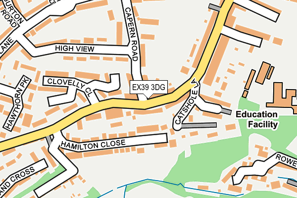 EX39 3DG map - OS OpenMap – Local (Ordnance Survey)