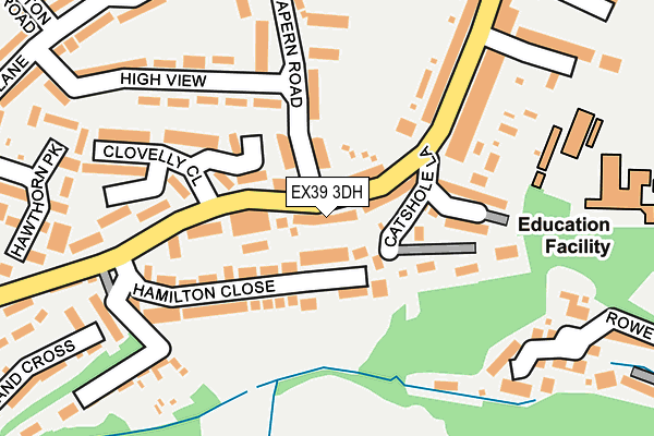 EX39 3DH map - OS OpenMap – Local (Ordnance Survey)