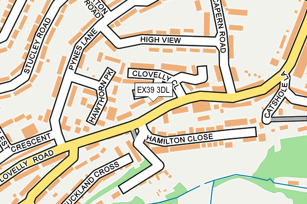 EX39 3DL map - OS OpenMap – Local (Ordnance Survey)