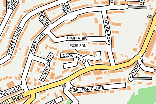 EX39 3DN map - OS OpenMap – Local (Ordnance Survey)