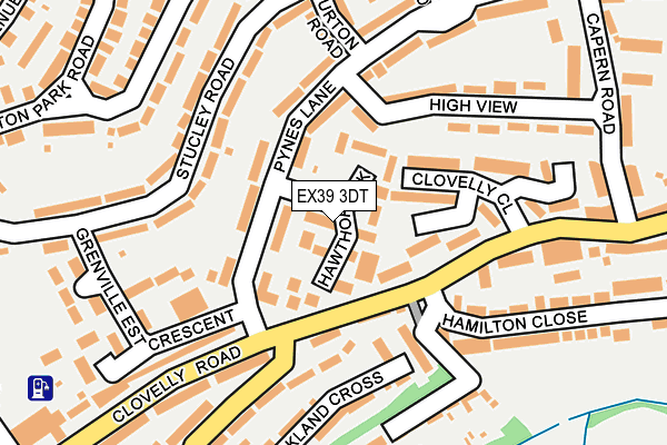 EX39 3DT map - OS OpenMap – Local (Ordnance Survey)