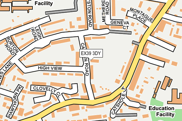 EX39 3DY map - OS OpenMap – Local (Ordnance Survey)