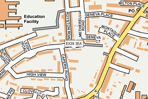 EX39 3EA map - OS OpenMap – Local (Ordnance Survey)