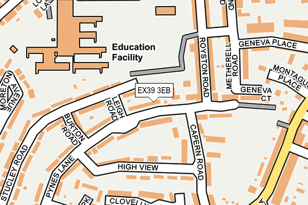 EX39 3EB map - OS OpenMap – Local (Ordnance Survey)