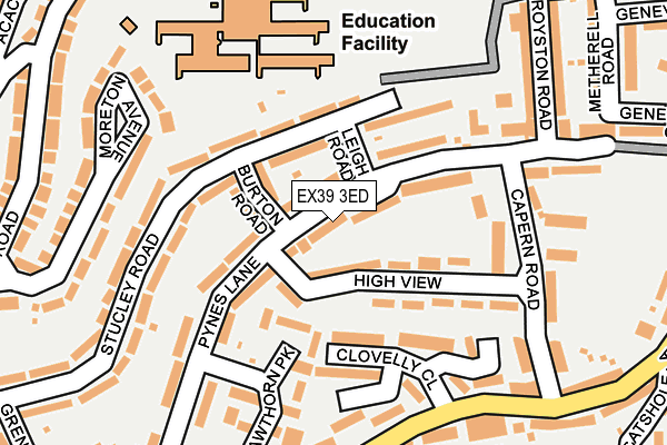EX39 3ED map - OS OpenMap – Local (Ordnance Survey)