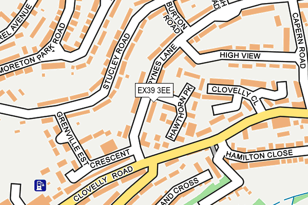 EX39 3EE map - OS OpenMap – Local (Ordnance Survey)