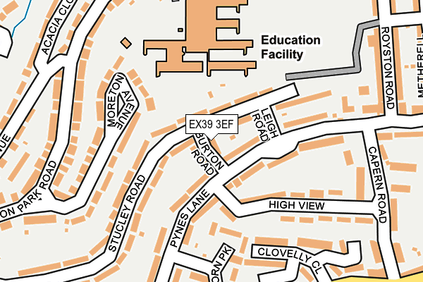 EX39 3EF map - OS OpenMap – Local (Ordnance Survey)