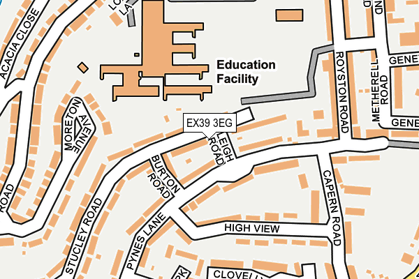 EX39 3EG map - OS OpenMap – Local (Ordnance Survey)