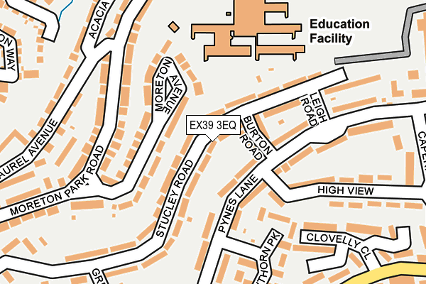EX39 3EQ map - OS OpenMap – Local (Ordnance Survey)