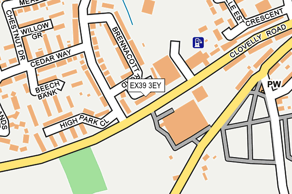 EX39 3EY map - OS OpenMap – Local (Ordnance Survey)