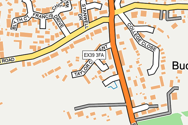 EX39 3FA map - OS OpenMap – Local (Ordnance Survey)