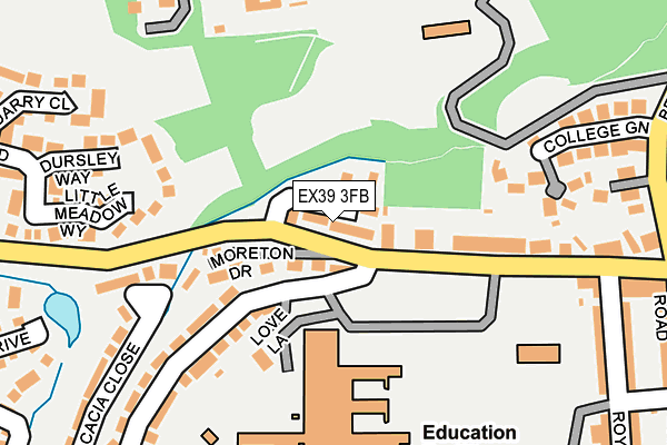 EX39 3FB map - OS OpenMap – Local (Ordnance Survey)