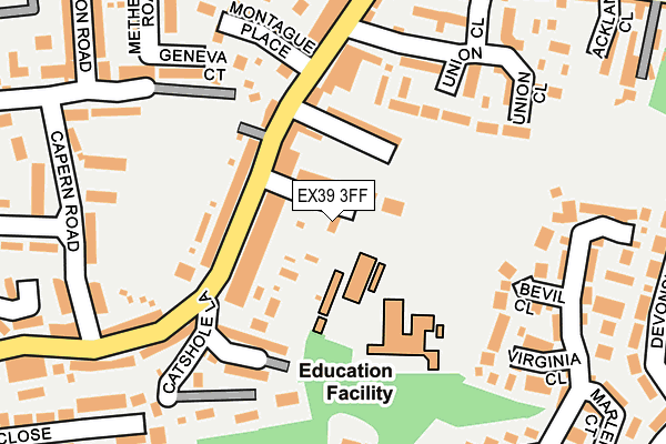 EX39 3FF map - OS OpenMap – Local (Ordnance Survey)