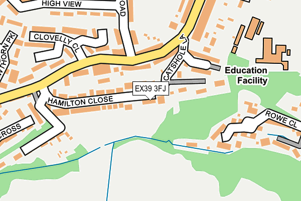 EX39 3FJ map - OS OpenMap – Local (Ordnance Survey)