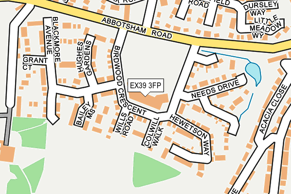 EX39 3FP map - OS OpenMap – Local (Ordnance Survey)