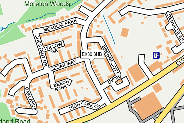 EX39 3HB map - OS OpenMap – Local (Ordnance Survey)