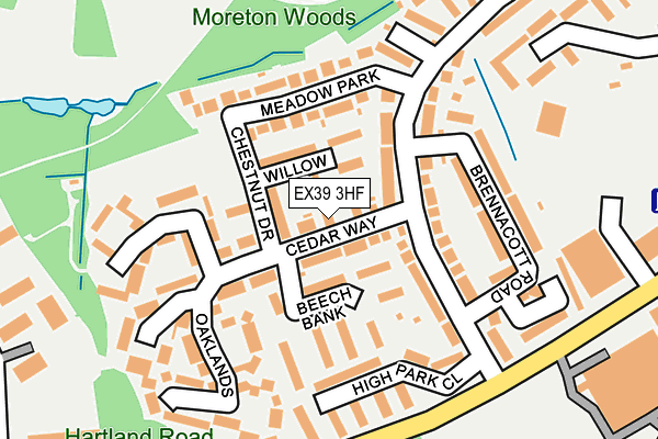 EX39 3HF map - OS OpenMap – Local (Ordnance Survey)