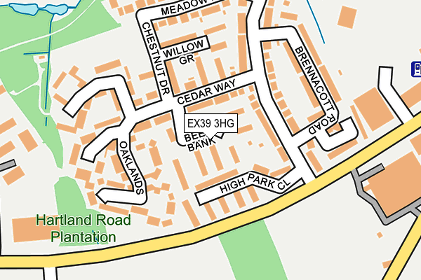 EX39 3HG map - OS OpenMap – Local (Ordnance Survey)