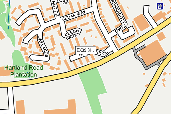 EX39 3HJ map - OS OpenMap – Local (Ordnance Survey)