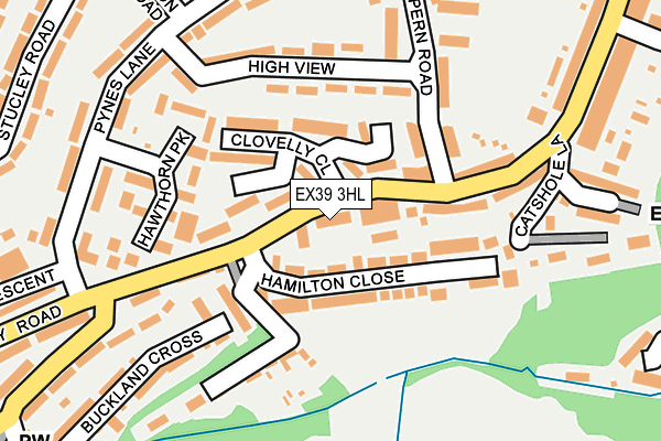 EX39 3HL map - OS OpenMap – Local (Ordnance Survey)