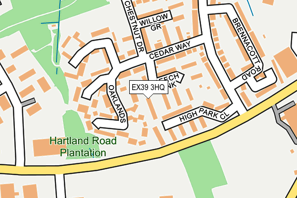 EX39 3HQ map - OS OpenMap – Local (Ordnance Survey)