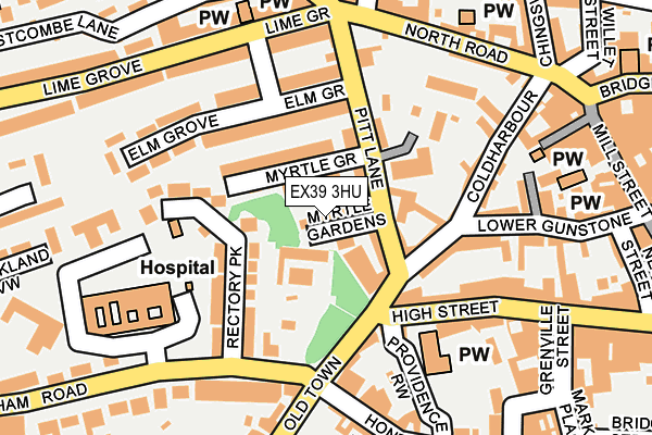 EX39 3HU map - OS OpenMap – Local (Ordnance Survey)