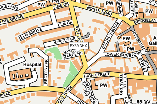 EX39 3HX map - OS OpenMap – Local (Ordnance Survey)