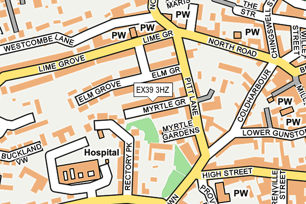 EX39 3HZ map - OS OpenMap – Local (Ordnance Survey)