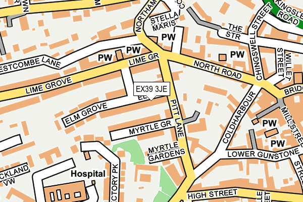 EX39 3JE map - OS OpenMap – Local (Ordnance Survey)