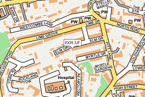 EX39 3JF map - OS OpenMap – Local (Ordnance Survey)