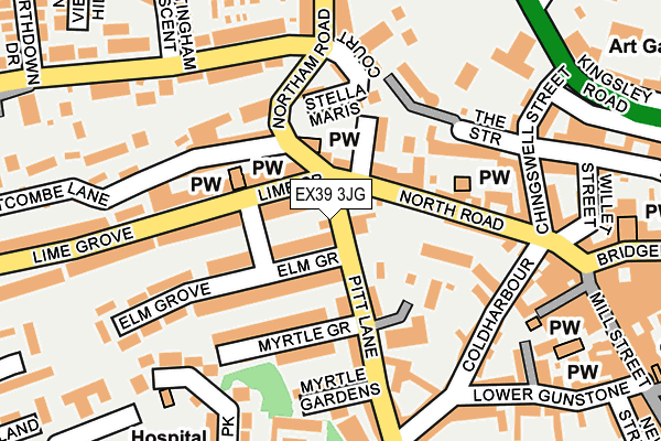 EX39 3JG map - OS OpenMap – Local (Ordnance Survey)
