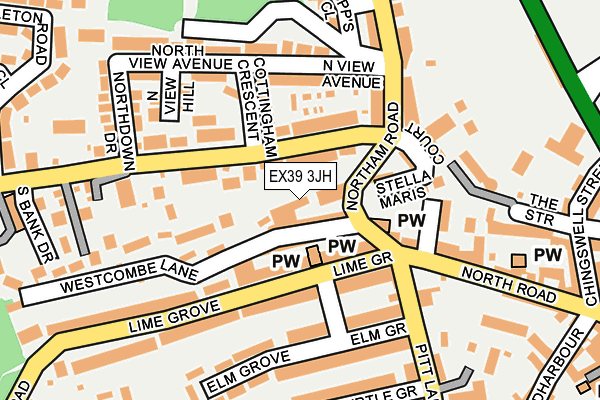 EX39 3JH map - OS OpenMap – Local (Ordnance Survey)
