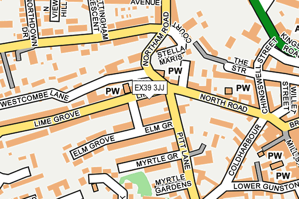 EX39 3JJ map - OS OpenMap – Local (Ordnance Survey)